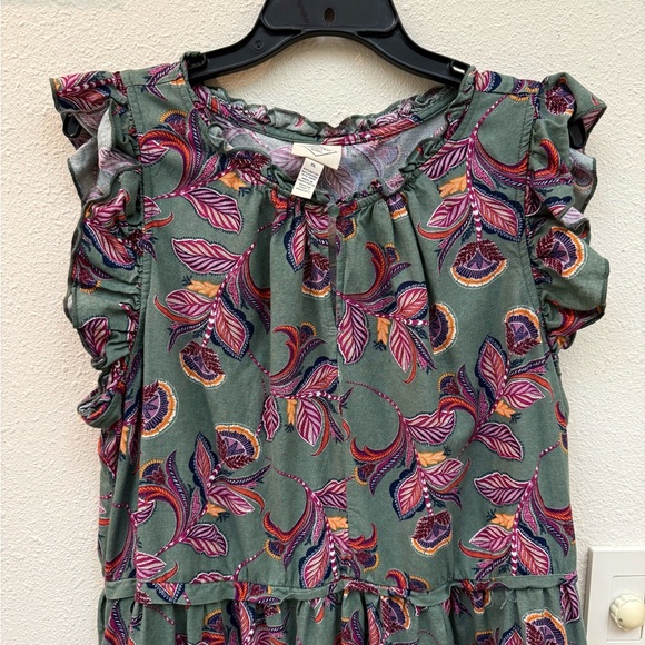 St John’s Bay Floral Ruffle Sleeve Dress - Picture 3 of 7